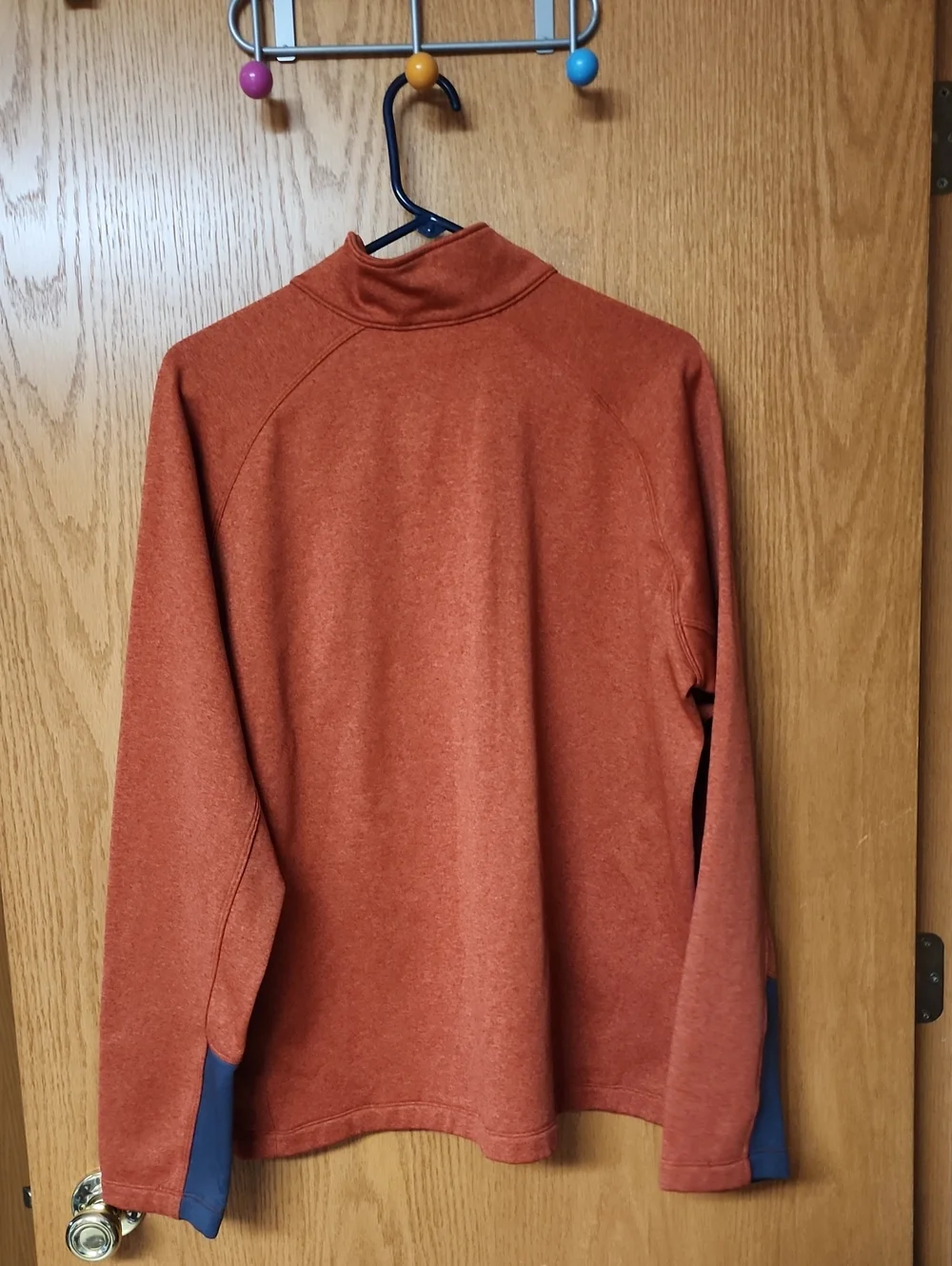 The North Face Orange Heather Quarter-Zip Pullover mens XL number 3454